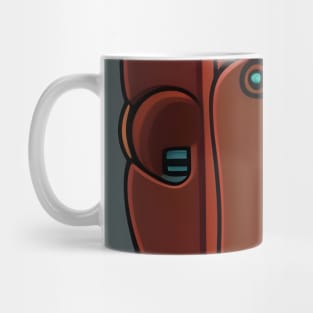 Orange talking robot Mug